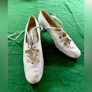 True Vintage 1960s Silver High Heel Shoes 60s GoGo Prom Wedding